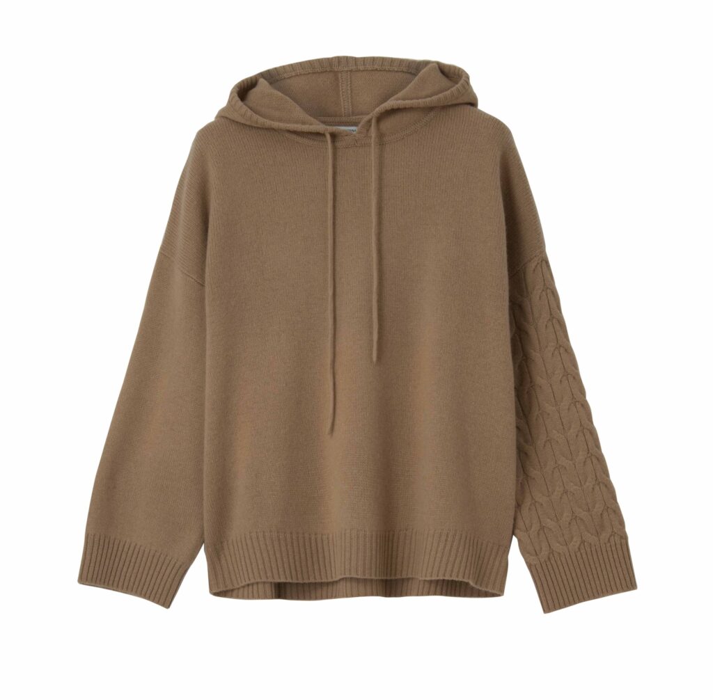 MAGLIA CASHMERE CON CAPPUCCIO