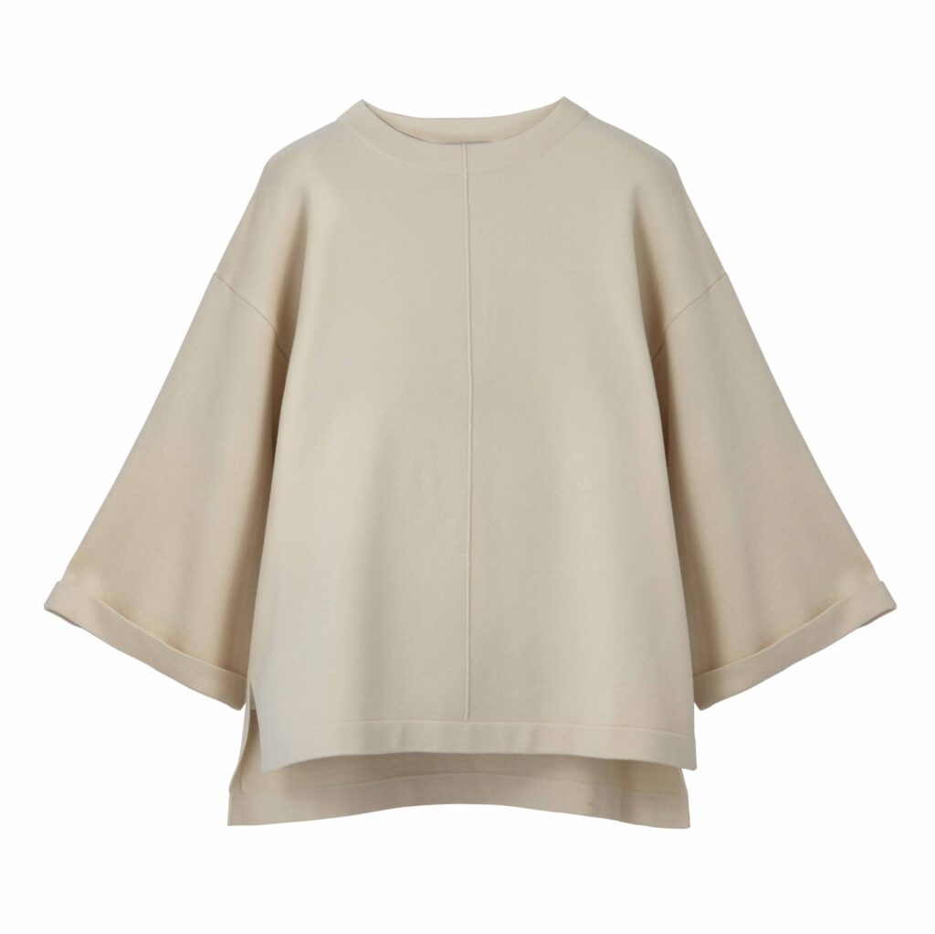 MAGLIA BOXY CON COLLO A CRATERE