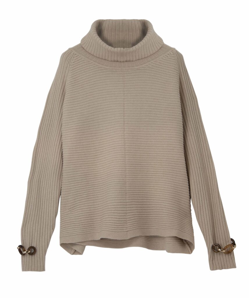 MAGLIA DOLCEVITA A COSTE CON ACCESSORI