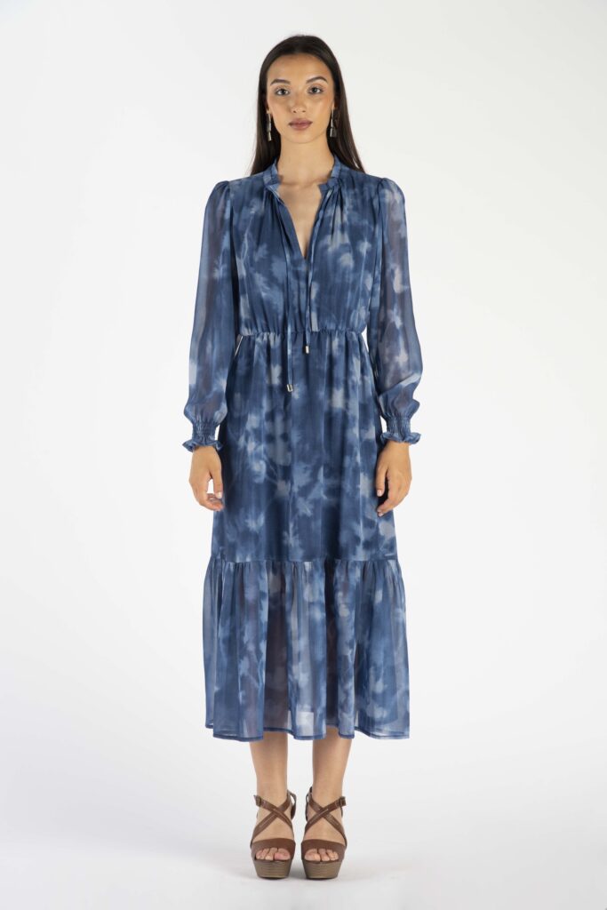 ABITO MIDI M/L STAMPATO