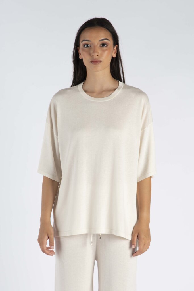MAGLIA M/M SETA/CASHMERE CON APPLIC