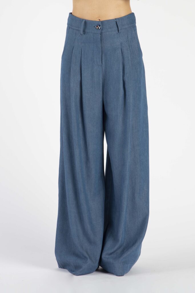 PANTALONE LARGO CON PIEGHE